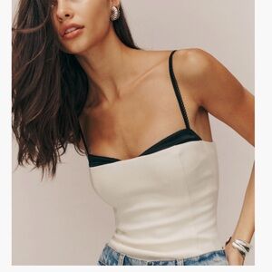 Reformation Melanie Top in Ivory